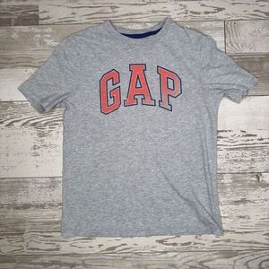 Gap Shirt Kids Medium Gray Logo‎ Casual Short Sleeve Round Neck Pullover Tee